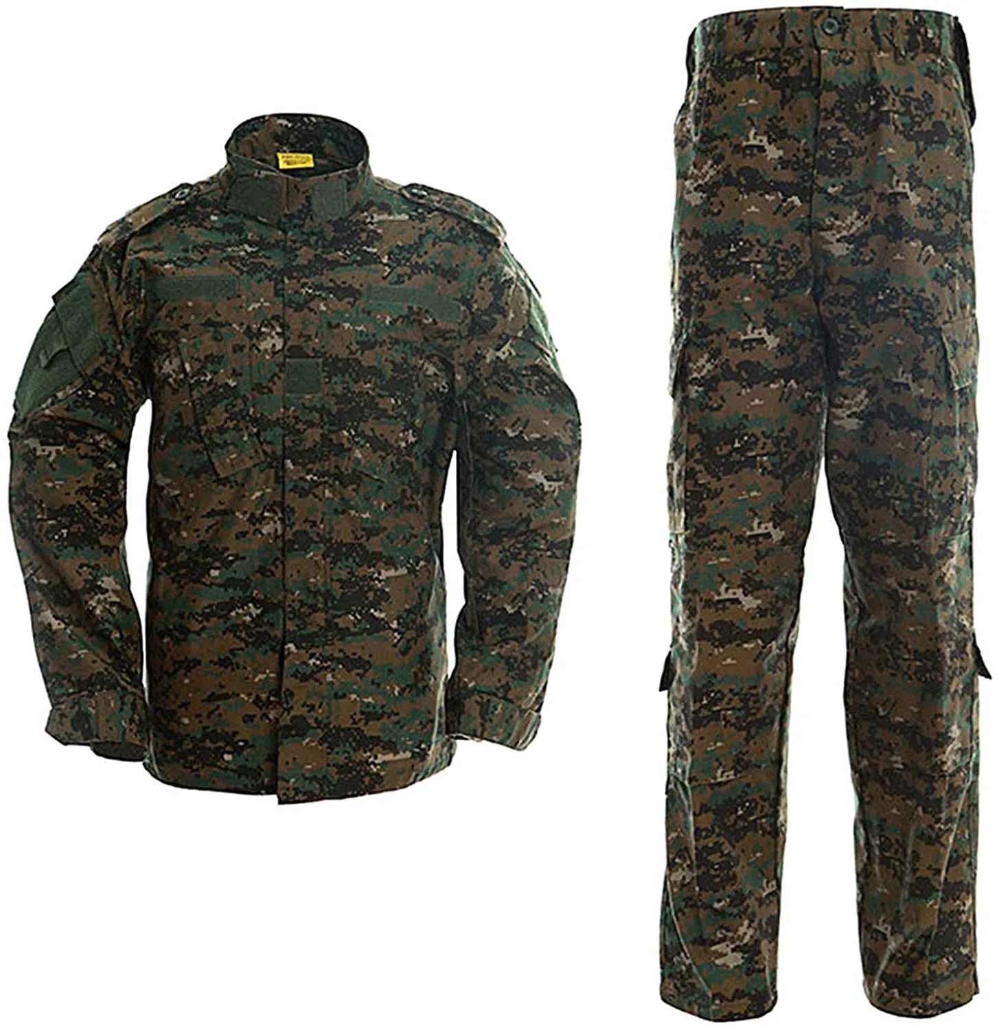 Men's Tactical Jacket and Pants Military Camo Uniform 2PC Set