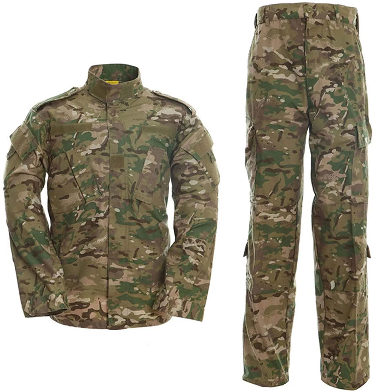 Men's Tactical Jacket and Pants Military Camo Uniform 2PC Set