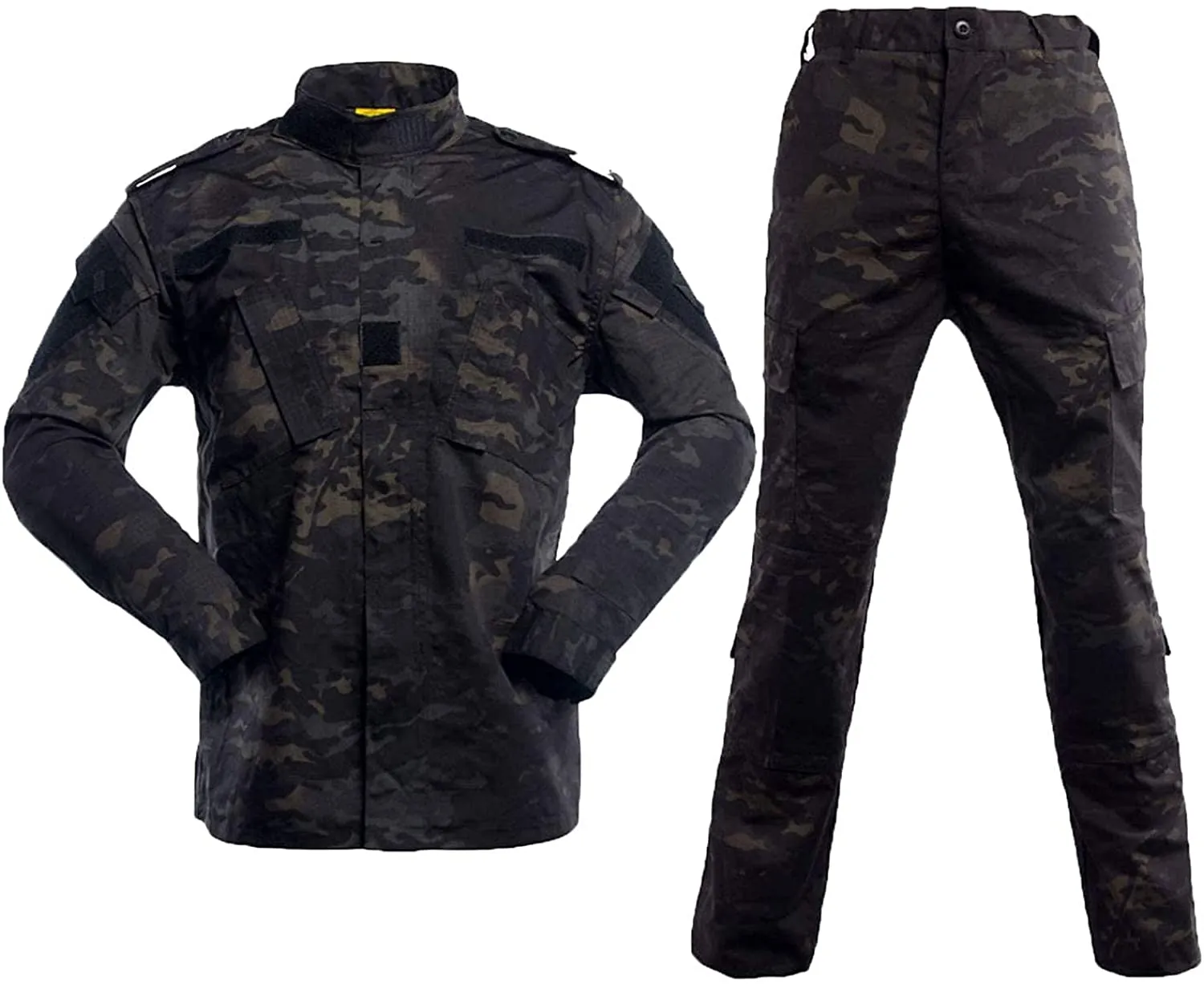 Men's Tactical Jacket and Pants Military Camo Uniform 2PC Set