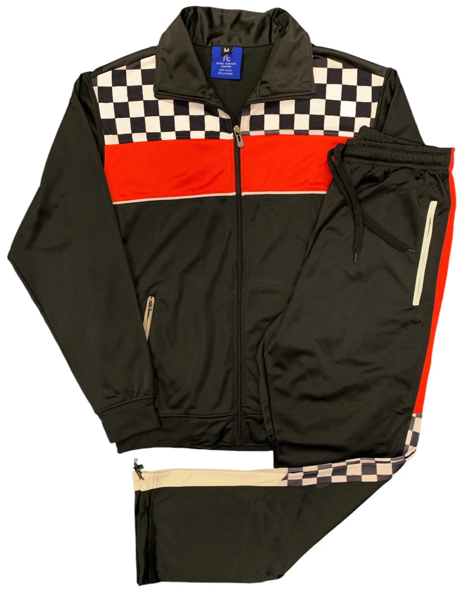 Men’s Tracksuit Traditional Checker Boxed Track jacket & Track pants