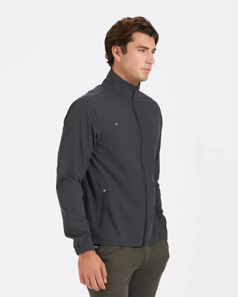 Men's Venture Track Jacket - Black Linen Texture