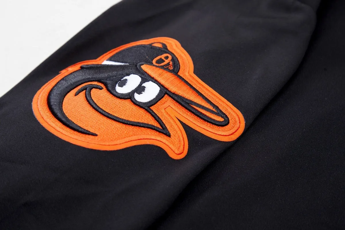 MLB BALTIMORE ORIOLES CLASSIC MEN'S TRACK JACKET (BLACK)