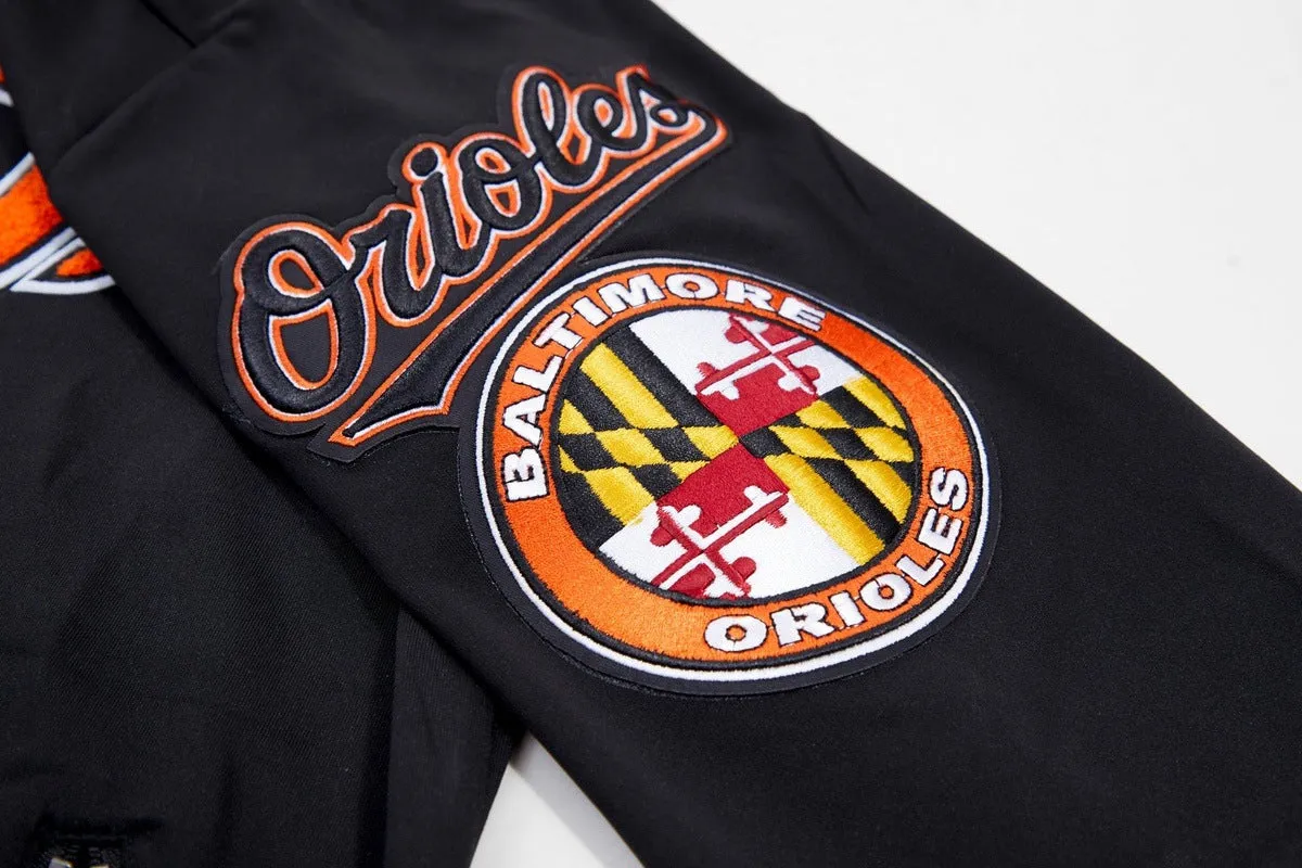 MLB BALTIMORE ORIOLES CLASSIC MEN'S TRACK JACKET (BLACK)