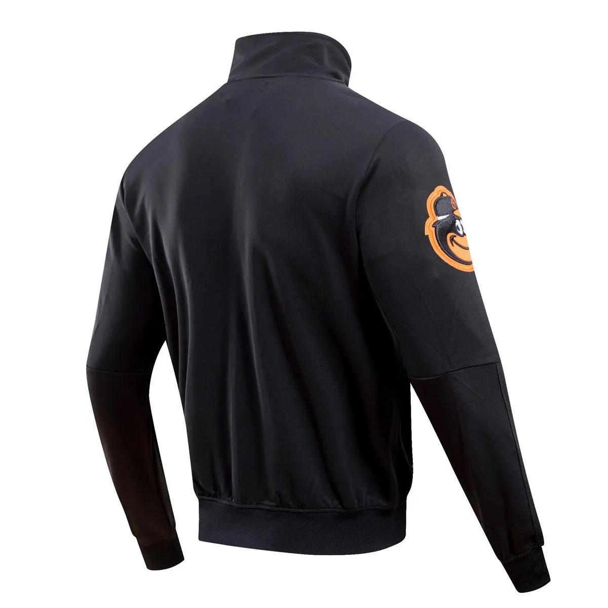 MLB BALTIMORE ORIOLES CLASSIC MEN'S TRACK JACKET (BLACK)