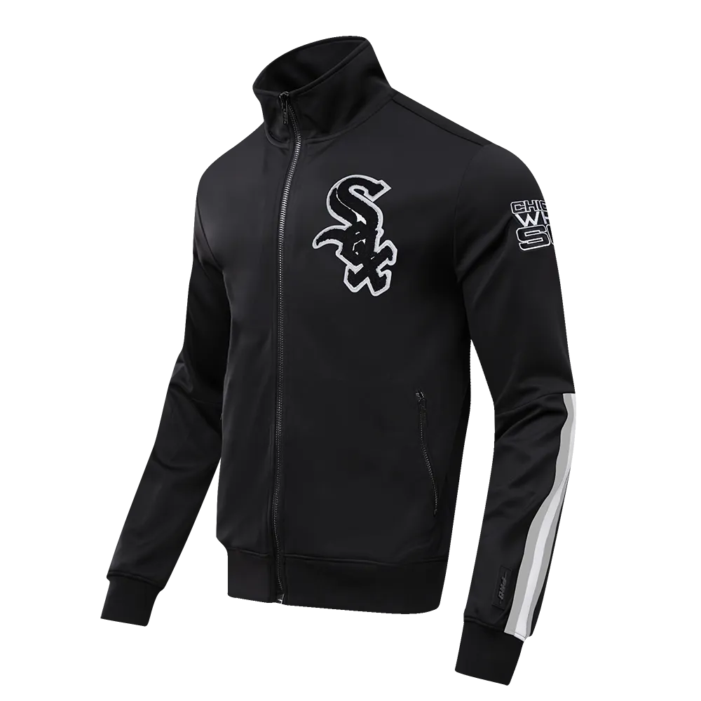 MLB CHICAGO WHITE SOX CLASSIC MEN'S TRACK JACKET (BLACK)