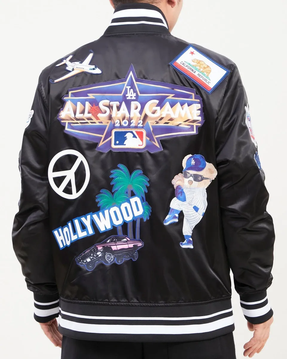 MLB LOS ANGELES DODGERS ALL STAR MEN'S TRACK JACKET (BLACK/WHITE)