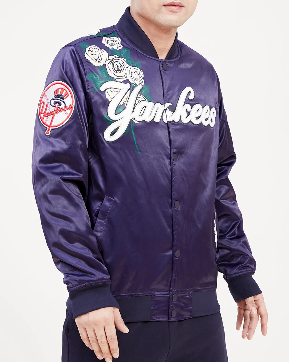 MLB NEW YORK YANKEES ROSES MEN'S TRACK JACKET (MIDNIGHT NAVY/MULTI)