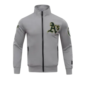 MLB OAKLAND ATHLETICS CLASSIC MEN'S DK TRACK JACKET (GRAY)