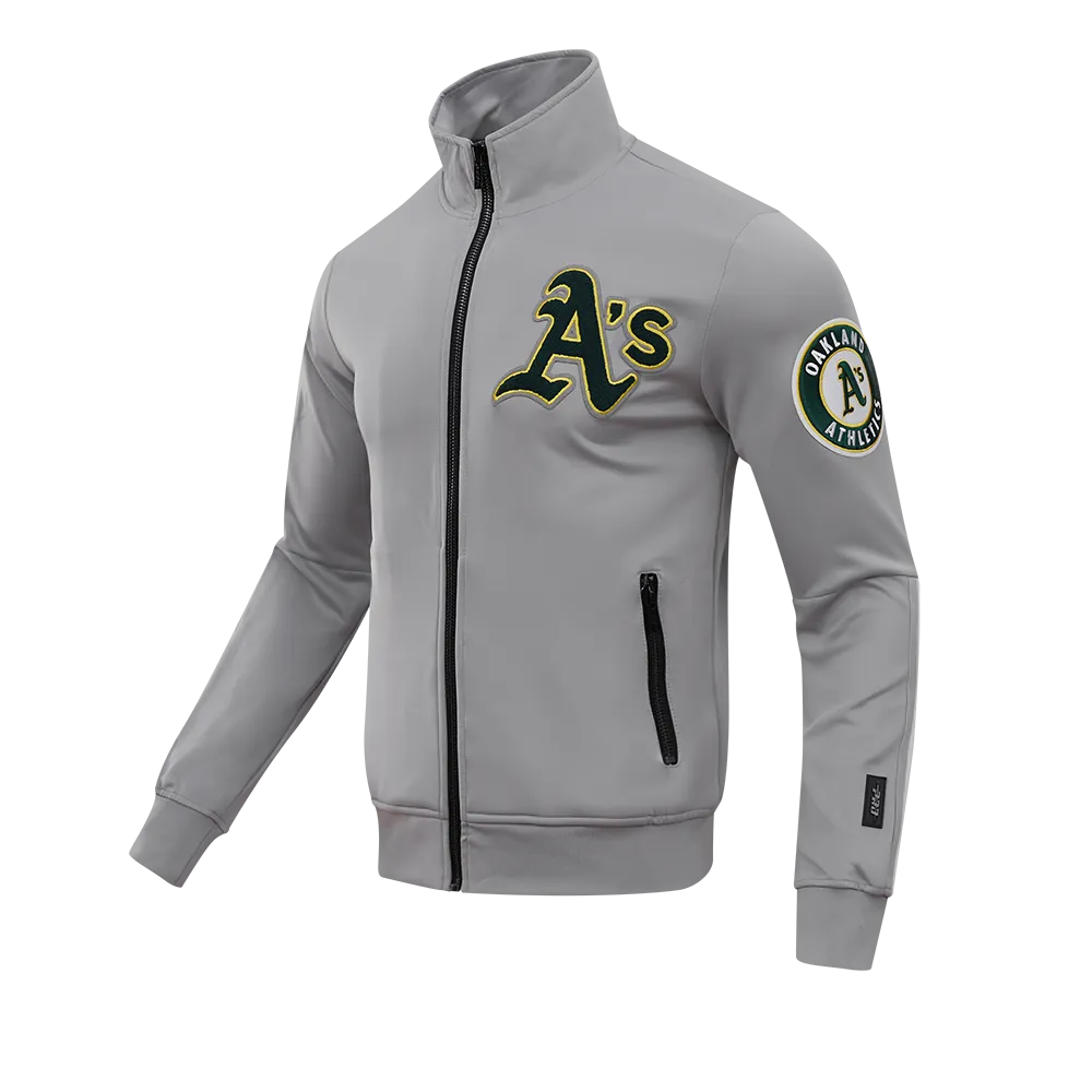 MLB OAKLAND ATHLETICS CLASSIC MEN'S DK TRACK JACKET (GRAY)