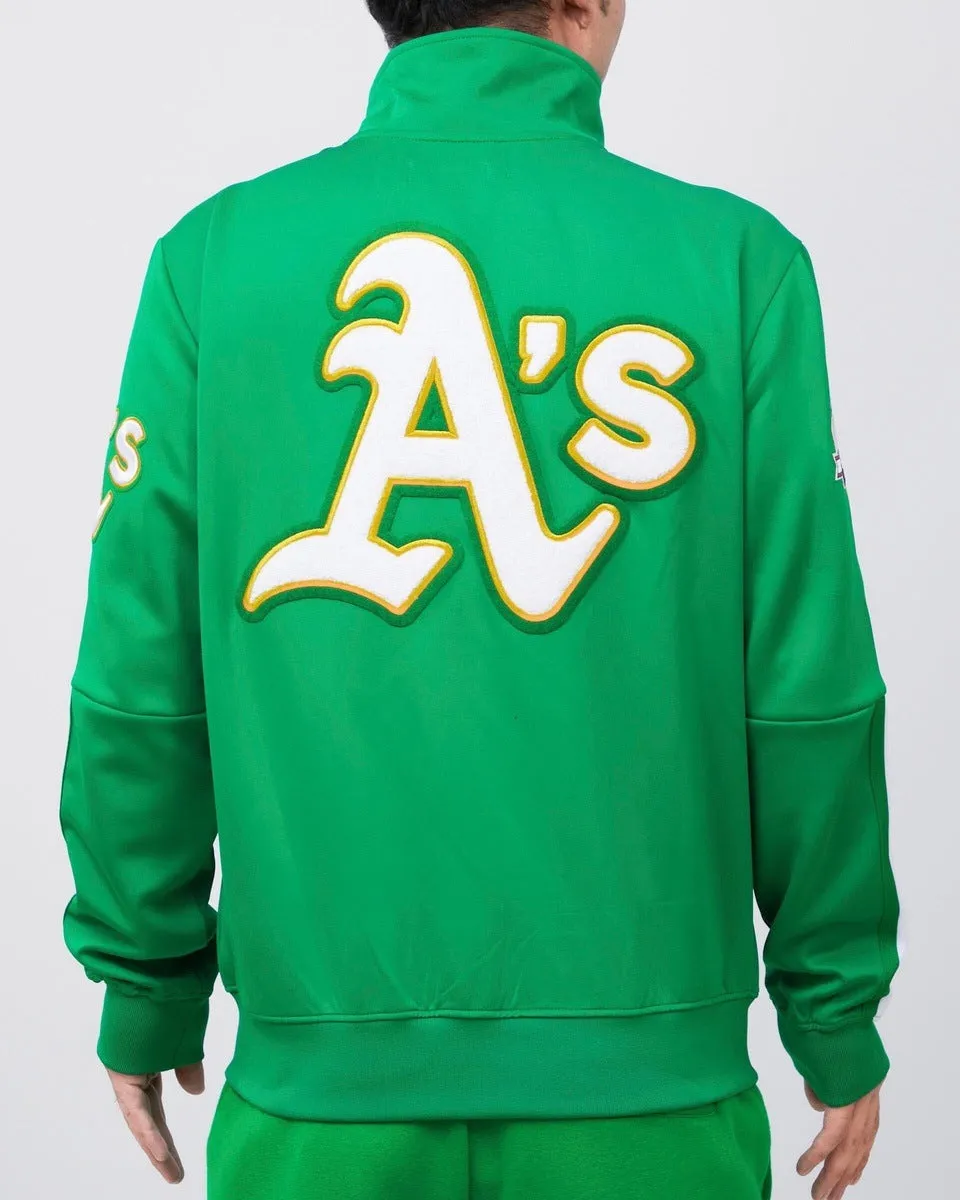 MLB OAKLAND ATHLETICS HOMETOWN MEN'S TRACK JACKET (KELLY GREEN)