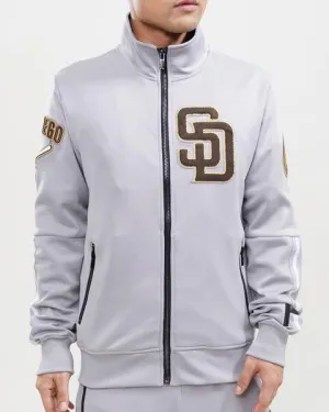 MLB SAN DIEGO PADRES CLASSIC MEN'S TRACK JACKET (GRAY)