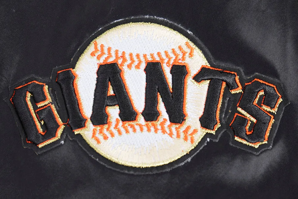 MLB SAN FRANCISCO GIANTS ROSES SATIN JACKET (BLACK)