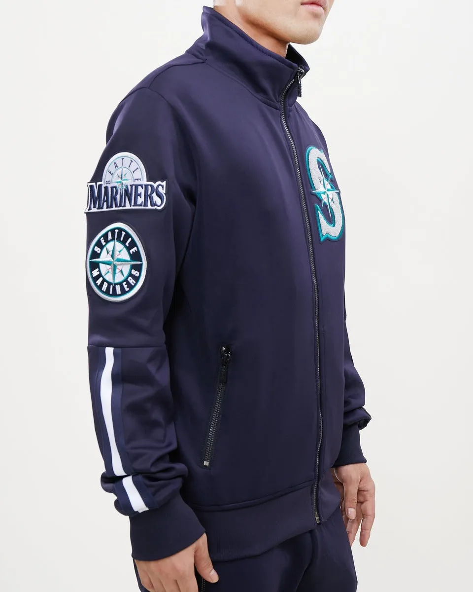 MLB SEATTLE MARINERS CLASSIC MEN'S TRACK JACKET (MIDNIGHT NAVY)