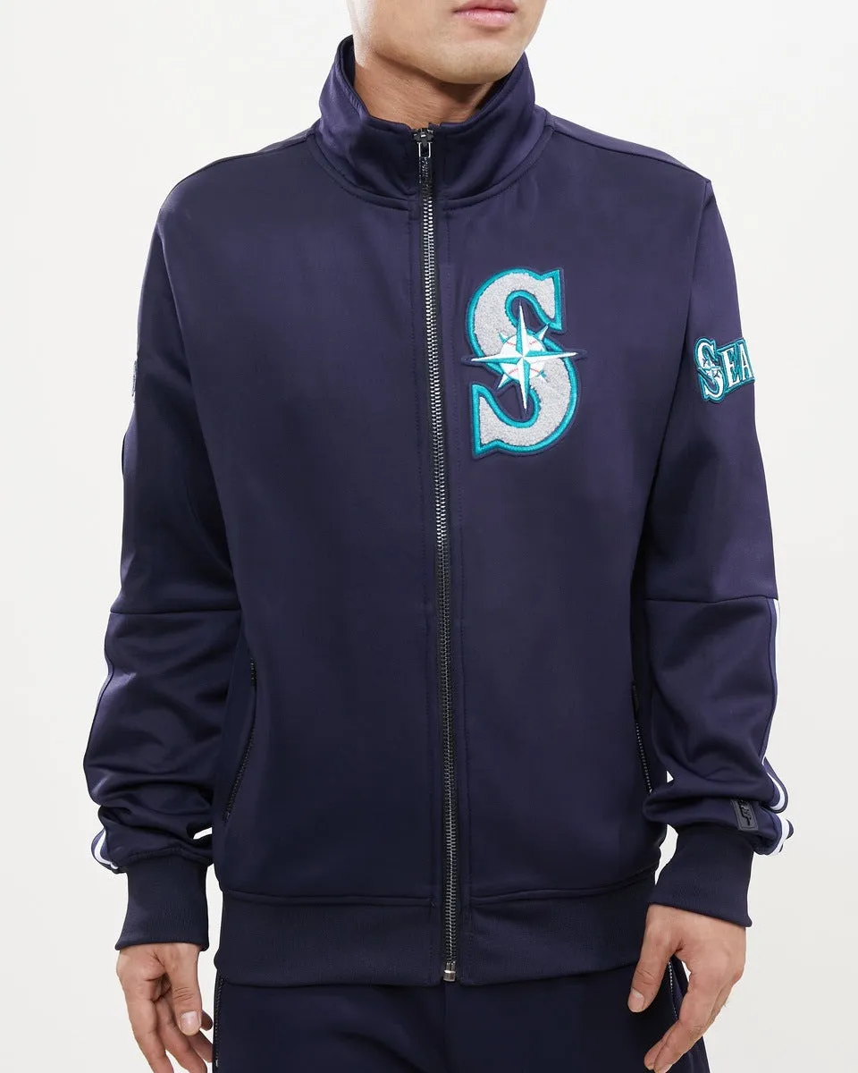 MLB SEATTLE MARINERS CLASSIC MEN'S TRACK JACKET (MIDNIGHT NAVY)