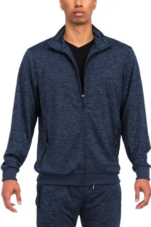 Navy Blue Marbled Light Weight Active Track Jacket