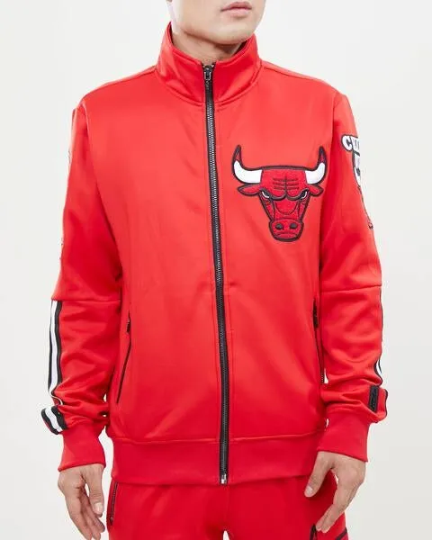 NBA CHICAGO BULLS CLASSIC MEN'S TRACK JACKET (BLACK)