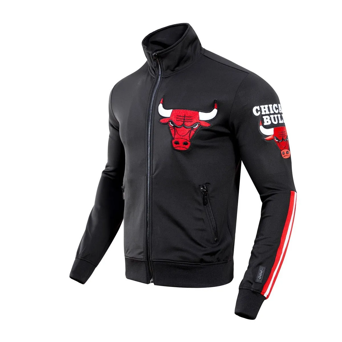 NBA CHICAGO BULLS CLASSIC MEN'S TRACK JACKET (BLACK)