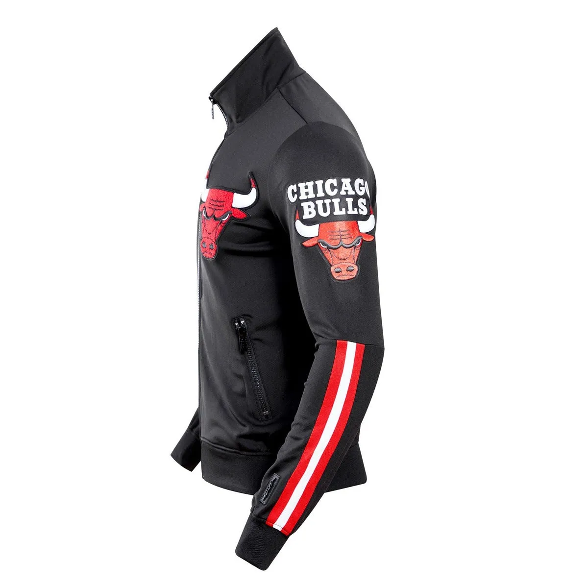 NBA CHICAGO BULLS CLASSIC MEN'S TRACK JACKET (BLACK)