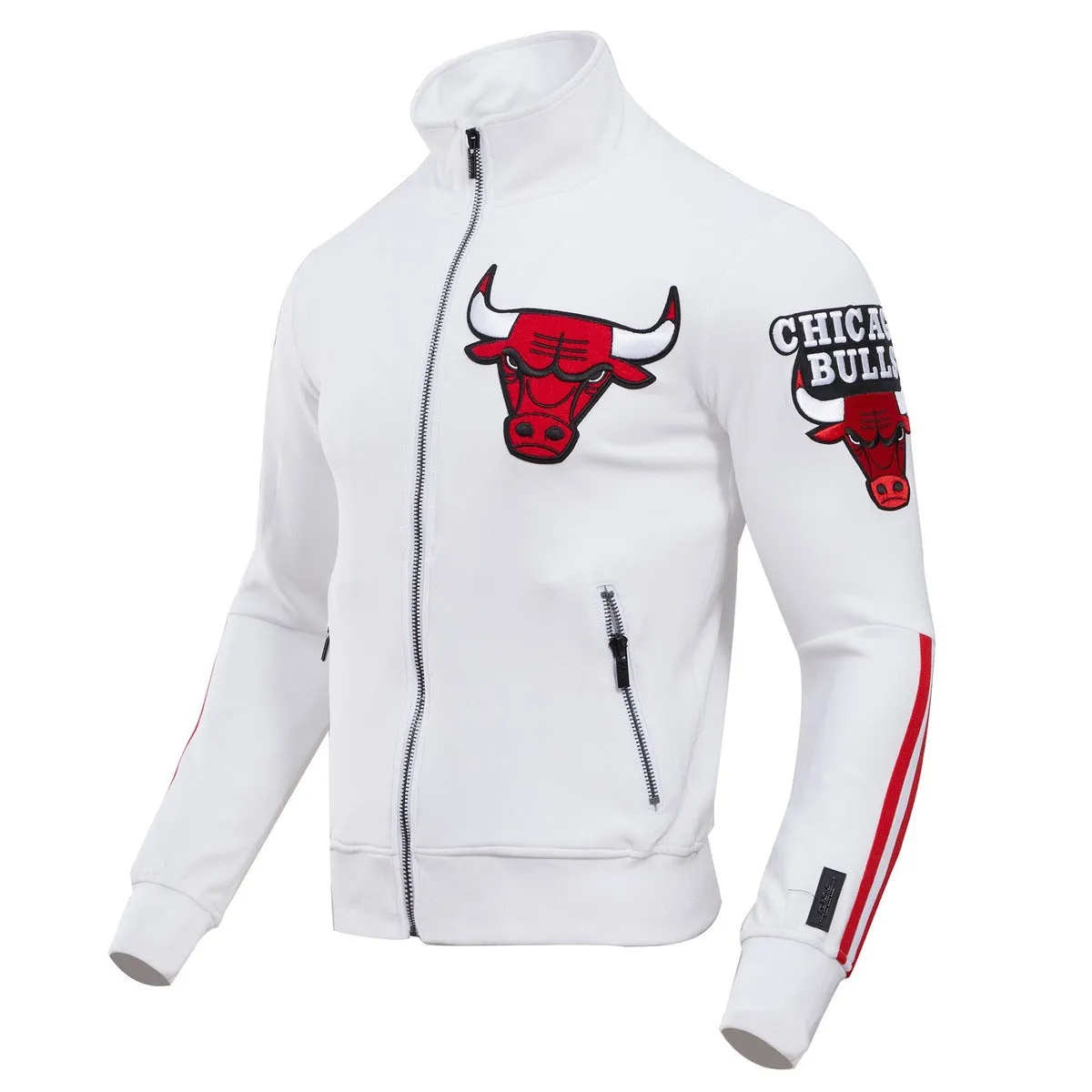 NBA CHICAGO BULLS CLASSIC MEN'S TRACK JACKET (WHITE)