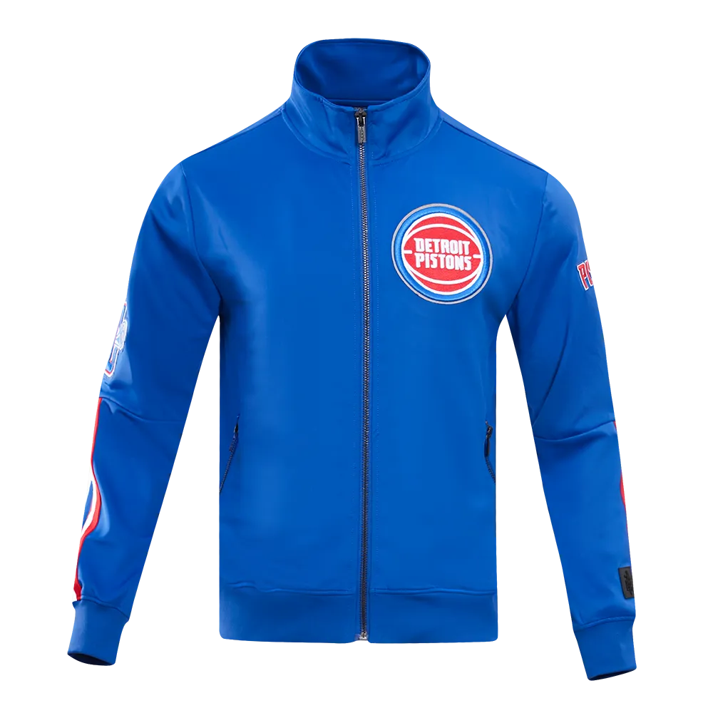 NBA DETROIT PISTONS CLASSIC MEN'S DK TRACK JACKET (ROYAL BLUE/RED)