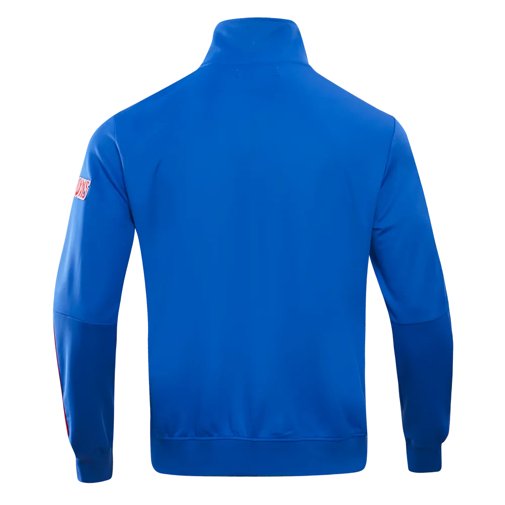 NBA DETROIT PISTONS CLASSIC MEN'S DK TRACK JACKET (ROYAL BLUE/RED)