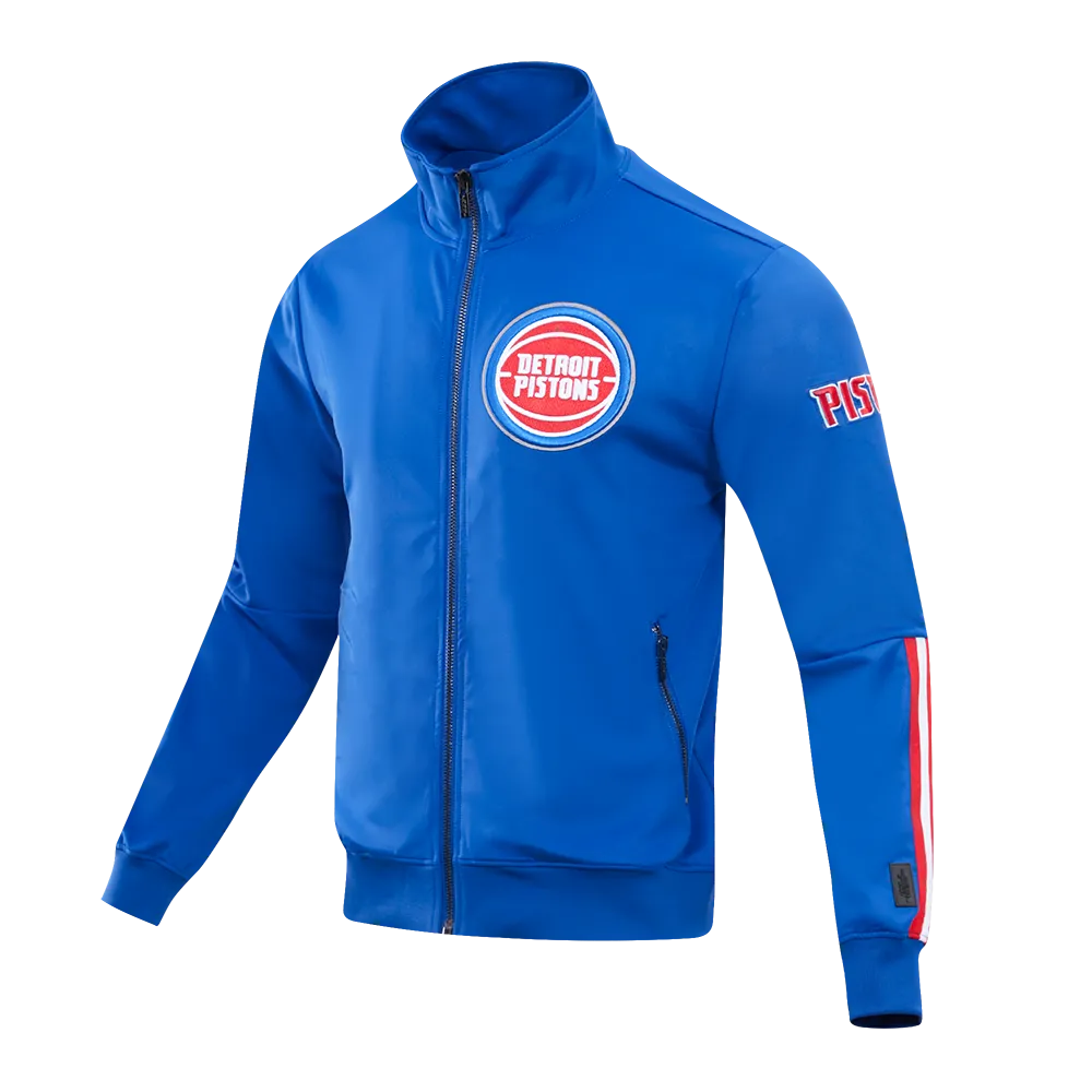 NBA DETROIT PISTONS CLASSIC MEN'S DK TRACK JACKET (ROYAL BLUE/RED)