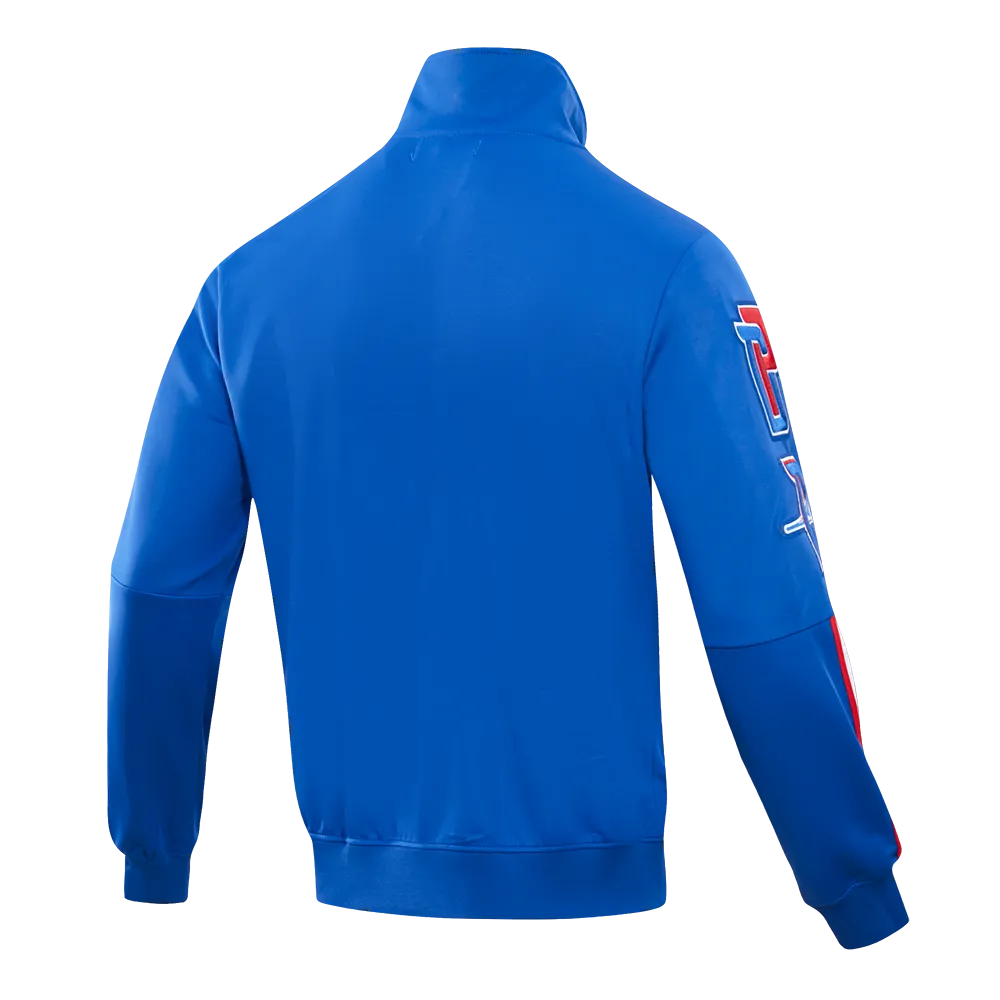 NBA DETROIT PISTONS CLASSIC MEN'S DK TRACK JACKET (ROYAL BLUE/RED)