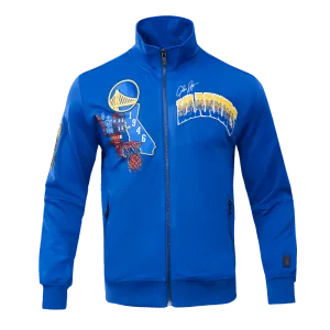 NBA GOLDEN STATE WARRIORS HOMETOWN MEN'S TRACK JACKET (ROYAL BLUE)