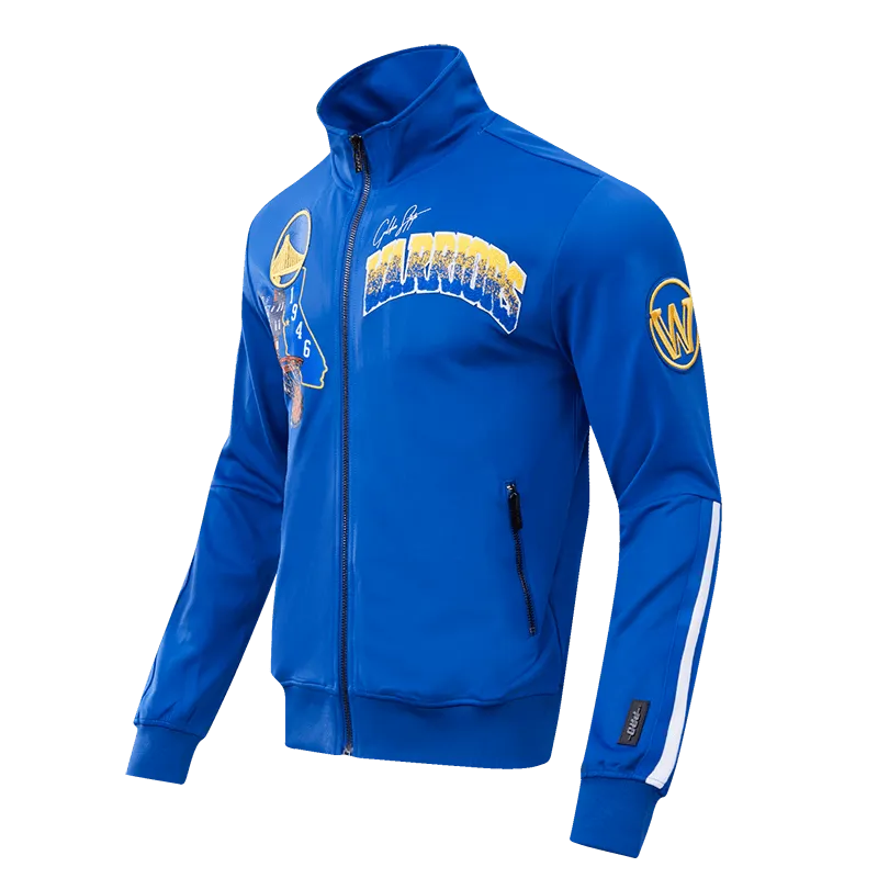 NBA GOLDEN STATE WARRIORS HOMETOWN MEN'S TRACK JACKET (ROYAL BLUE)