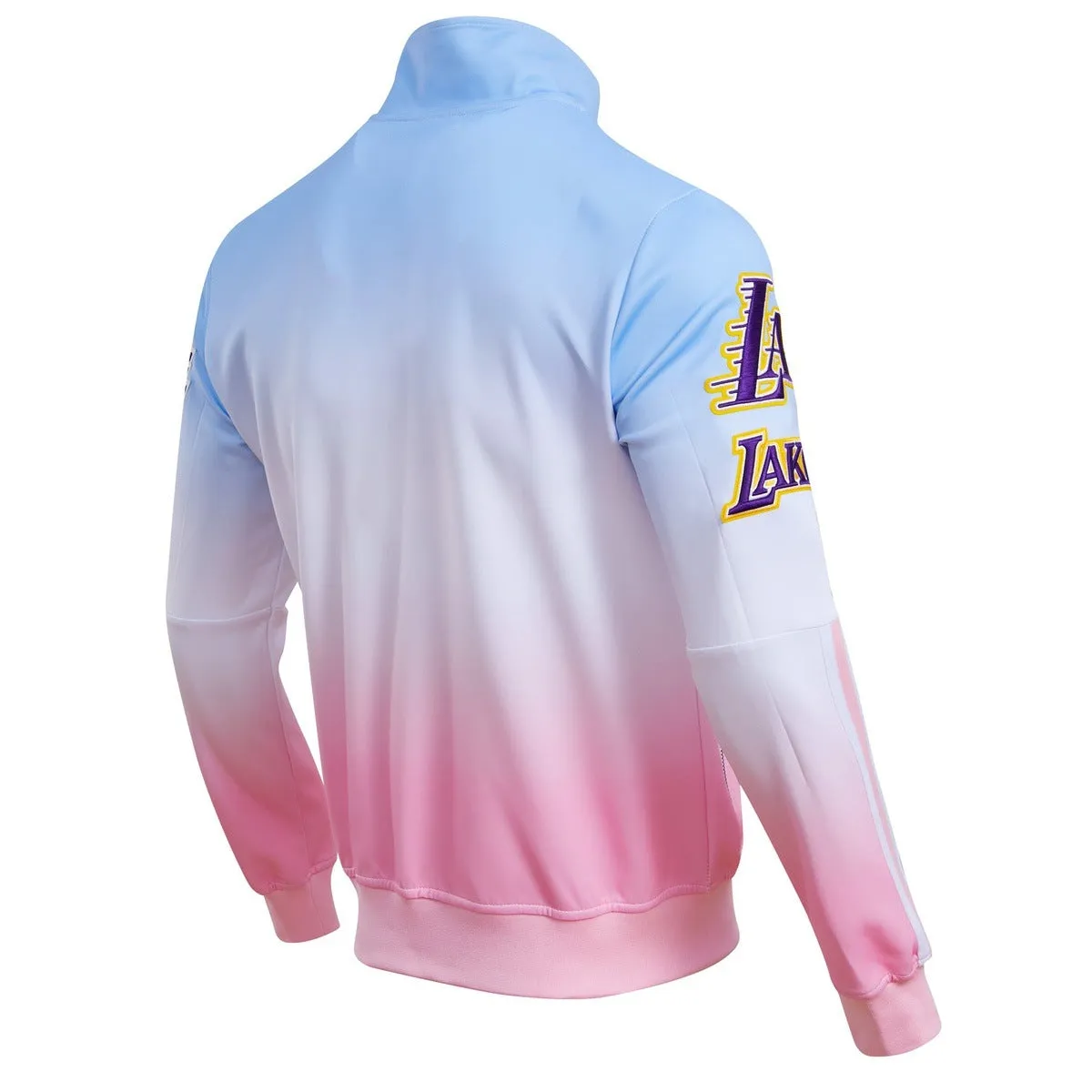 NBA LOS ANGELES LAKERS LOGO MEN'S TRACK JACKET (BLUE/WHITE/PINK)