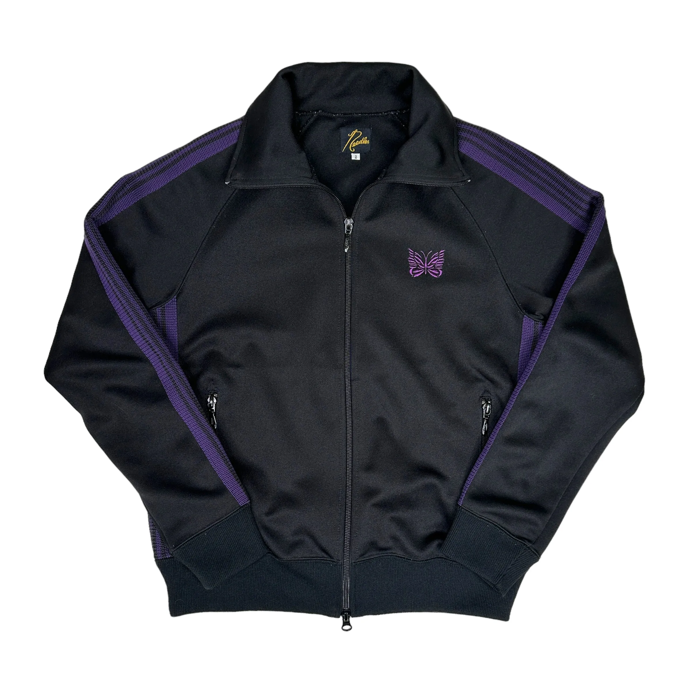 NEEDLES BLACK/PURPLE TRACK JACKET