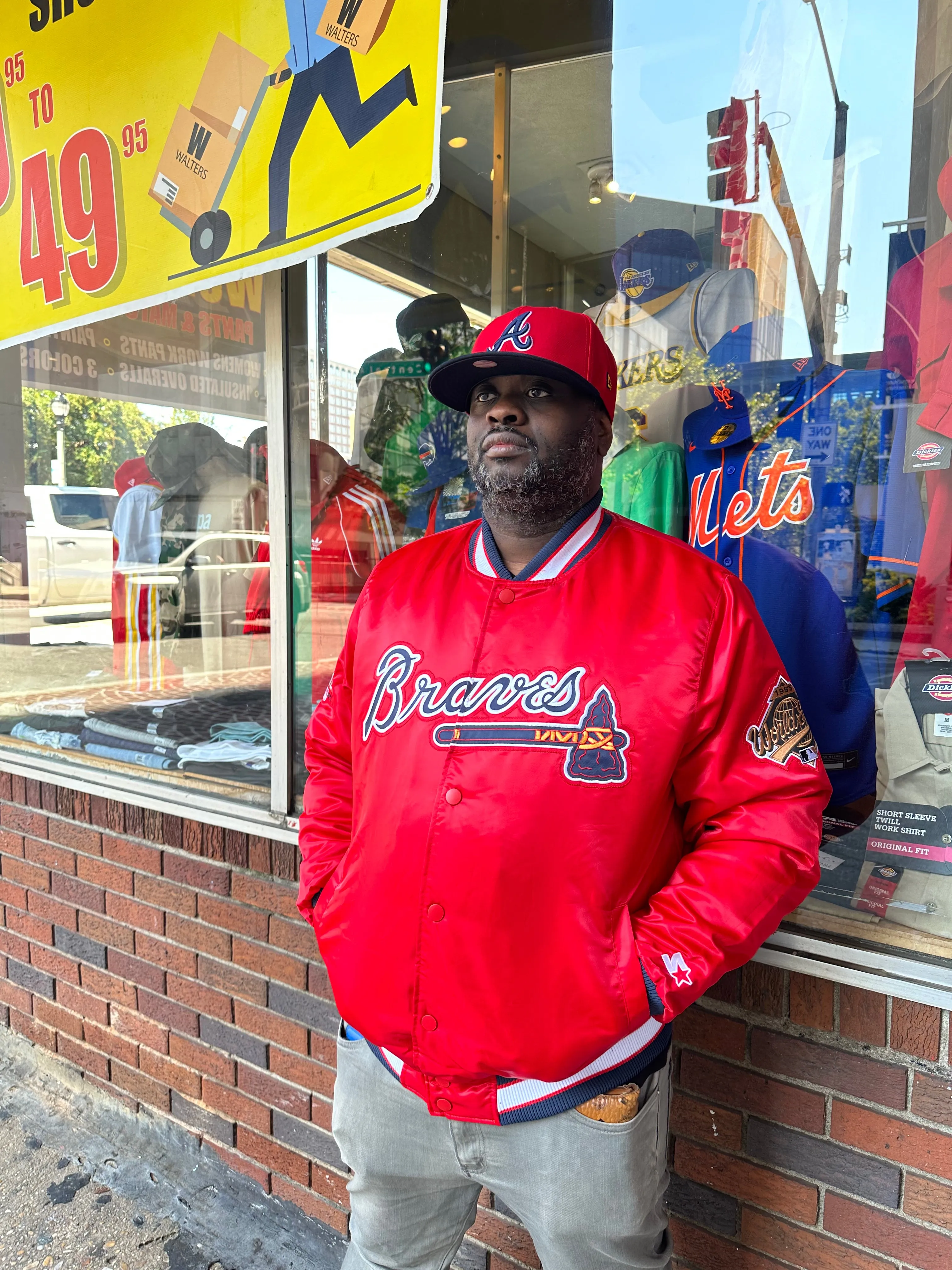 NEW Atlanta Braves Championship Starter Jacket RED