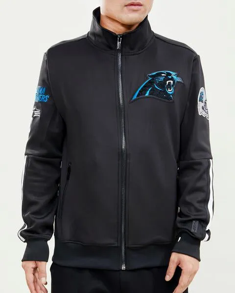 NFL CAROLINA PANTHERS CLASSIC MEN'S TRACK JACKET (BLACK)