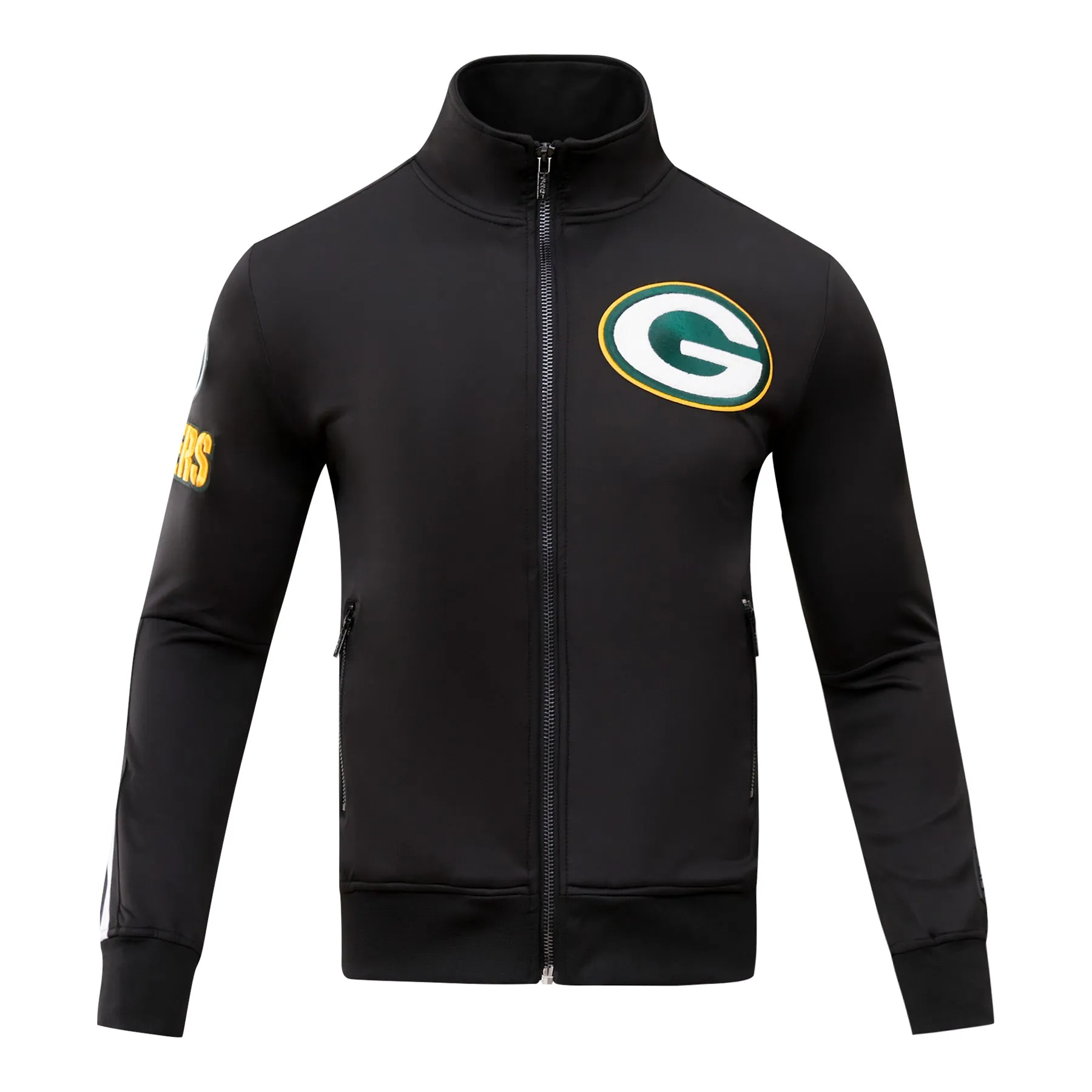 NFL GREEN BAY PACKERS CLASSIC MEN'S TRACK JACKET (BLACK)