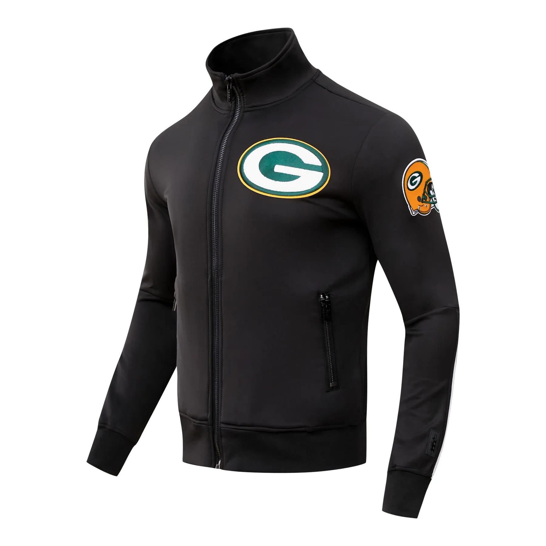 NFL GREEN BAY PACKERS CLASSIC MEN'S TRACK JACKET (BLACK)