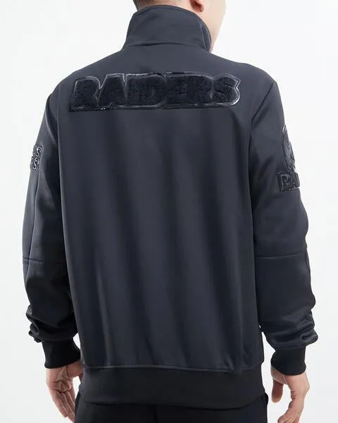 NFL LAS VEGAS RAIDERS TRIPLE BLACK MEN'S TRACK JACKET (BLACK)