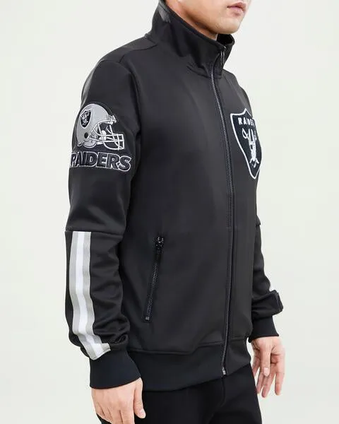 NFL OAKLAND RAIDERS CLASSIC MEN'S TRACK JACKET (BLACK)