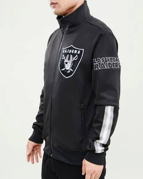 NFL OAKLAND RAIDERS CLASSIC MEN'S TRACK JACKET (BLACK)