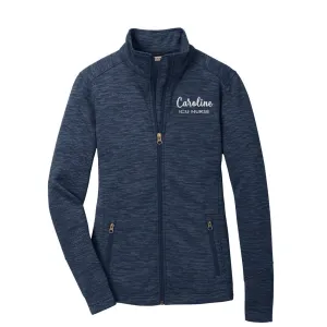 Nurse Modern Stripe Fleece Jacket - Ladies