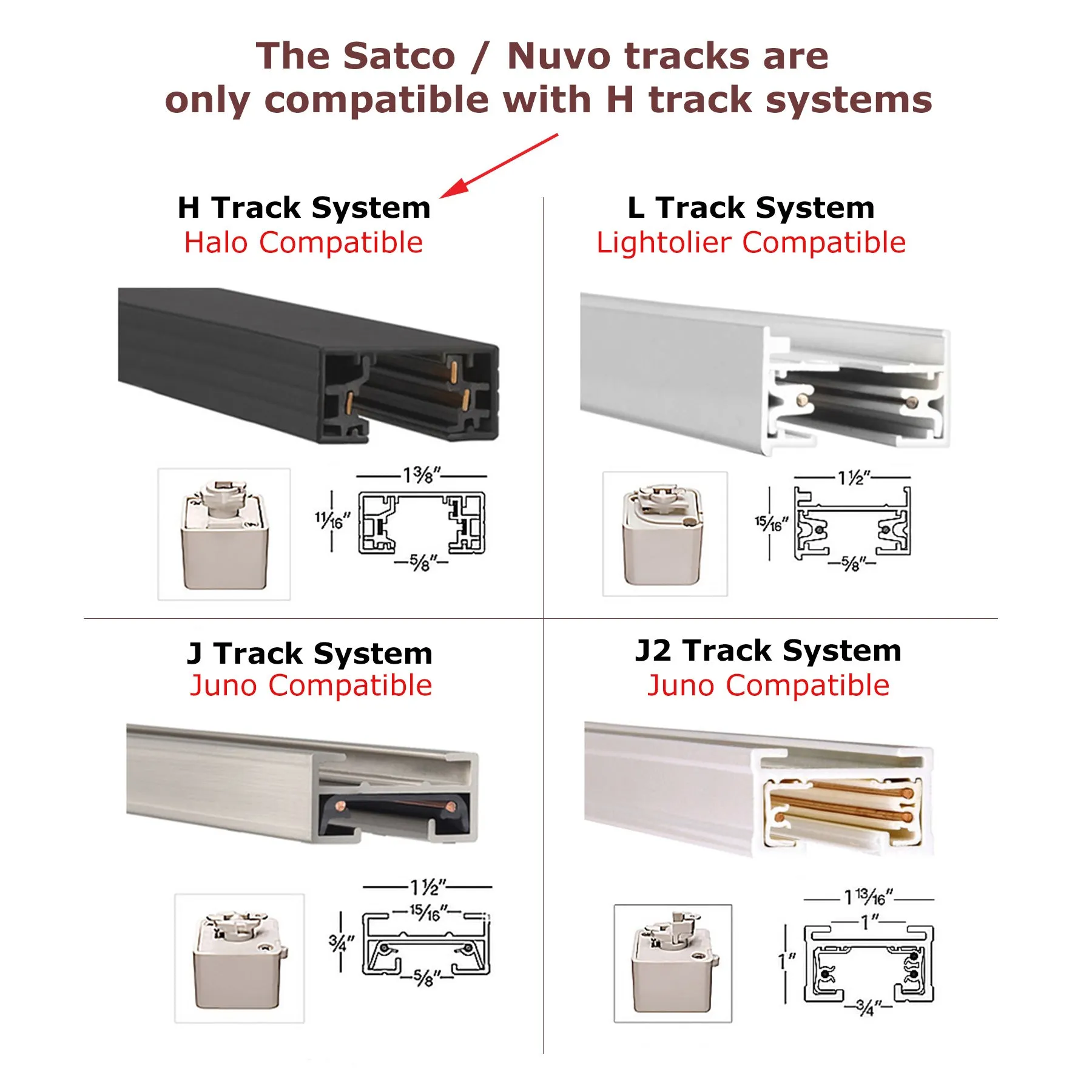 Nuvo 2 Feet Russet Bronze Track Line for lighting track heads