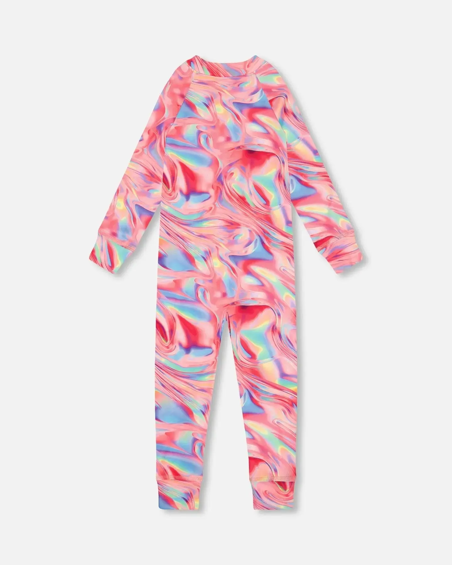 One Piece Thermal Underwear Printed Pink Marble