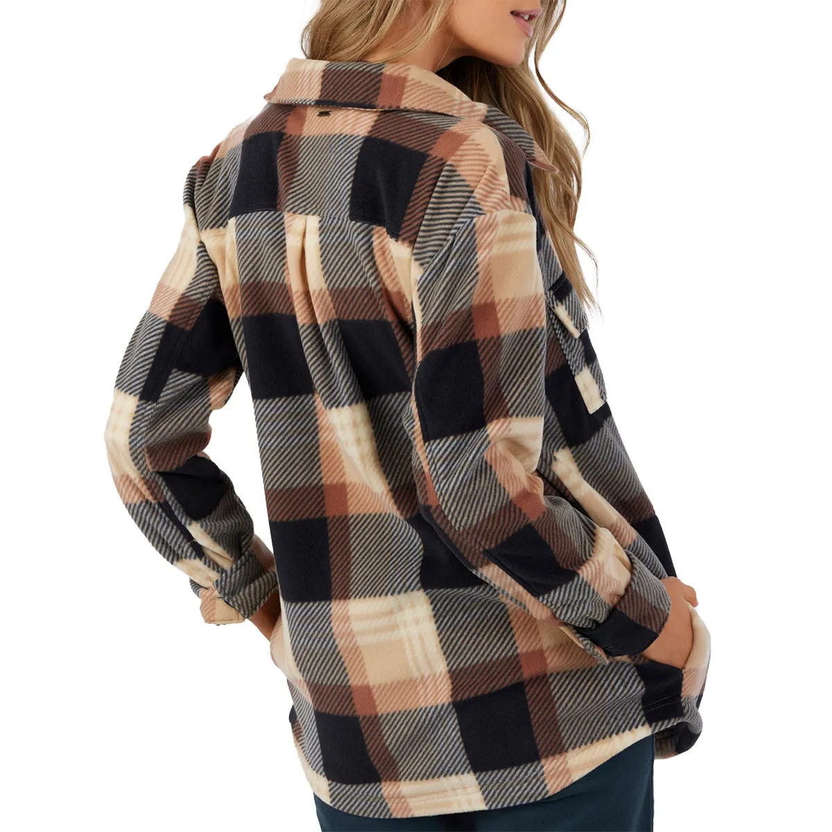 O'Neill Women's Collins Oversized Superfleece Flannel Shacket Jacket