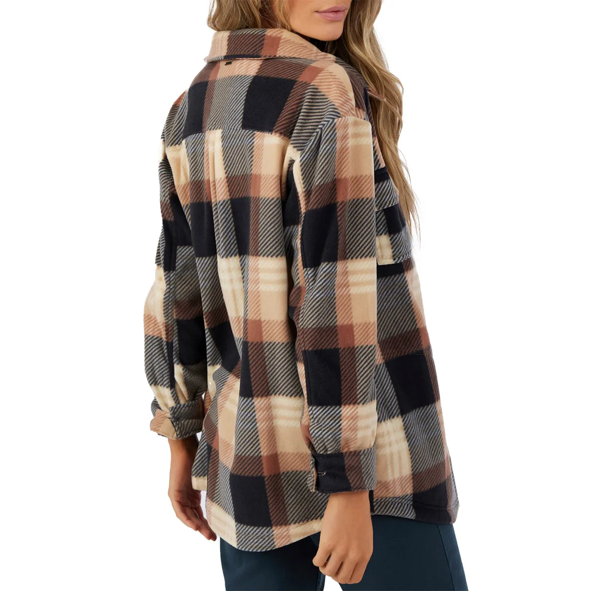 O'Neill Women's Collins Oversized Superfleece Flannel Shacket Jacket