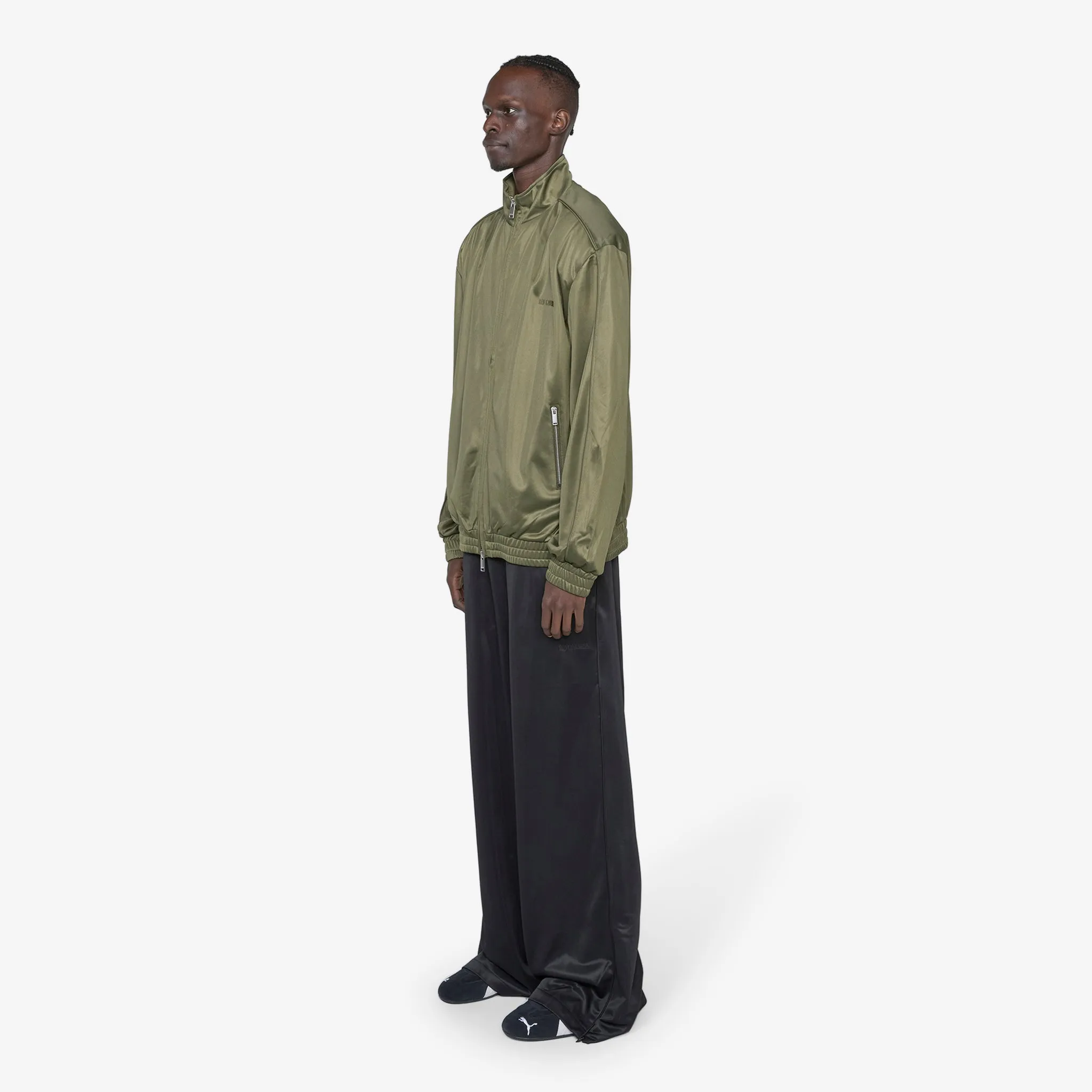 Oversized Track Jacket Dark Green