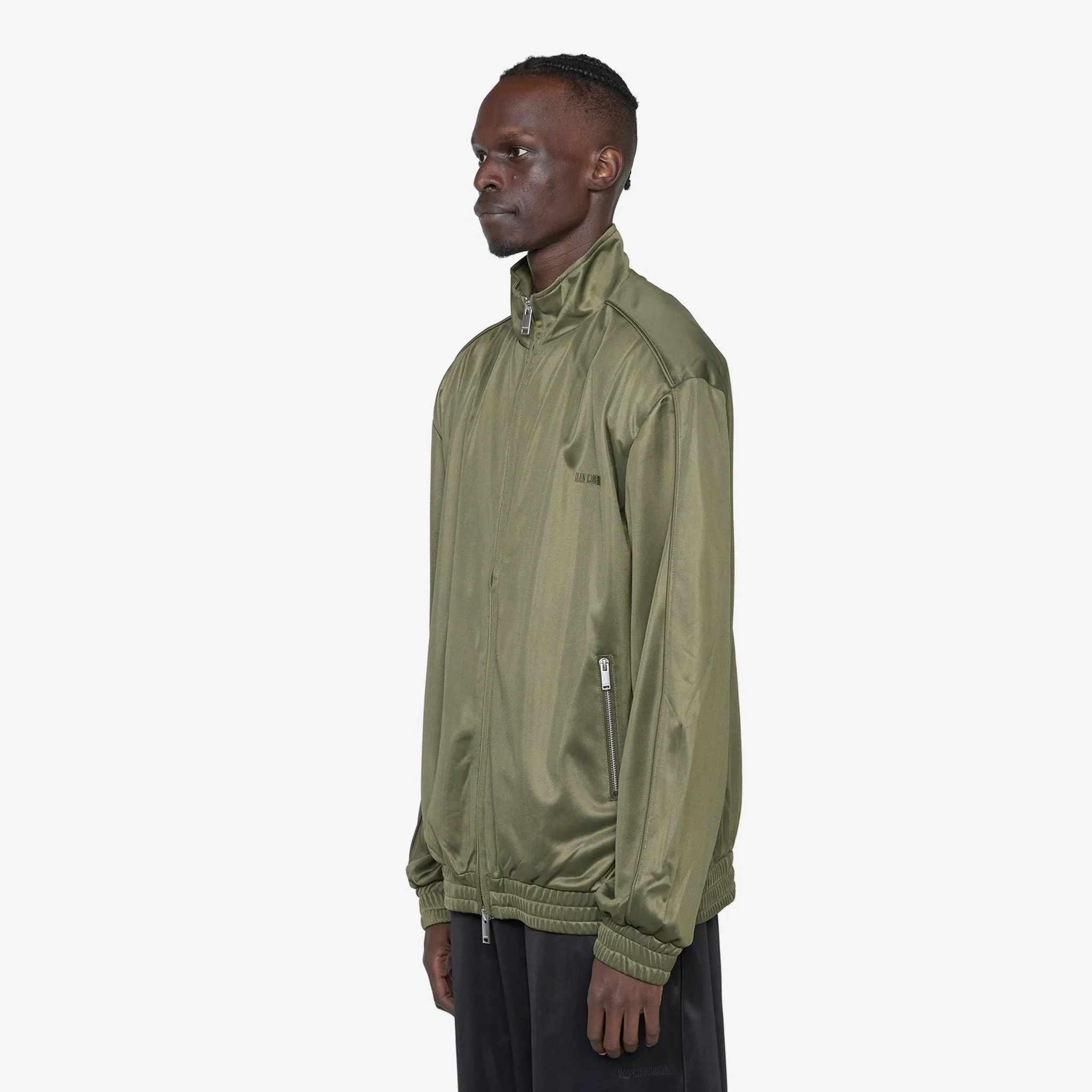 Oversized Track Jacket Dark Green