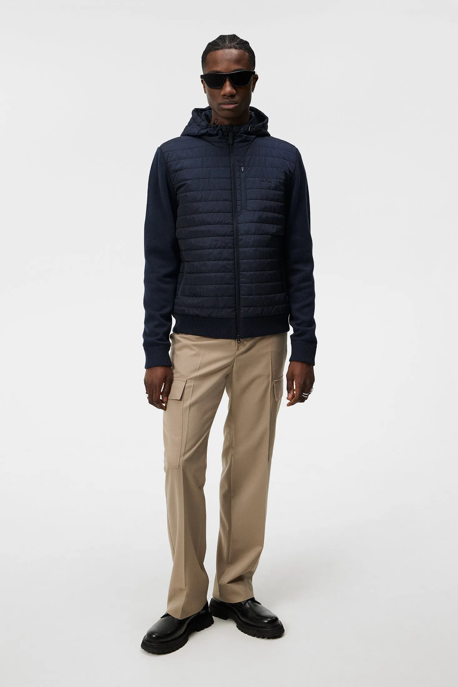 Pierre Knitted Hybrid Jacket / JL Navy