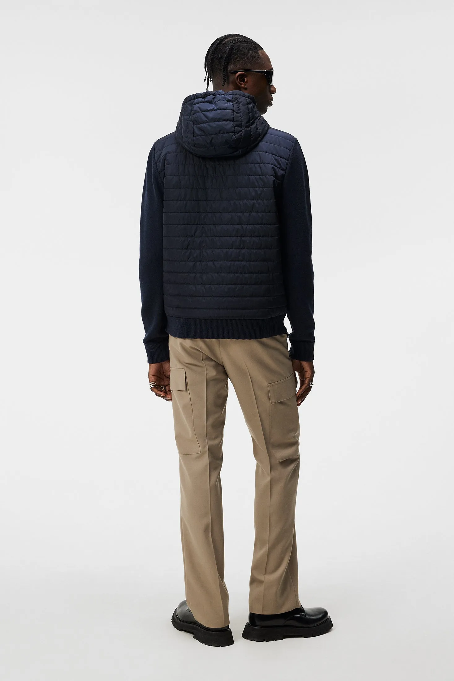 Pierre Knitted Hybrid Jacket / JL Navy