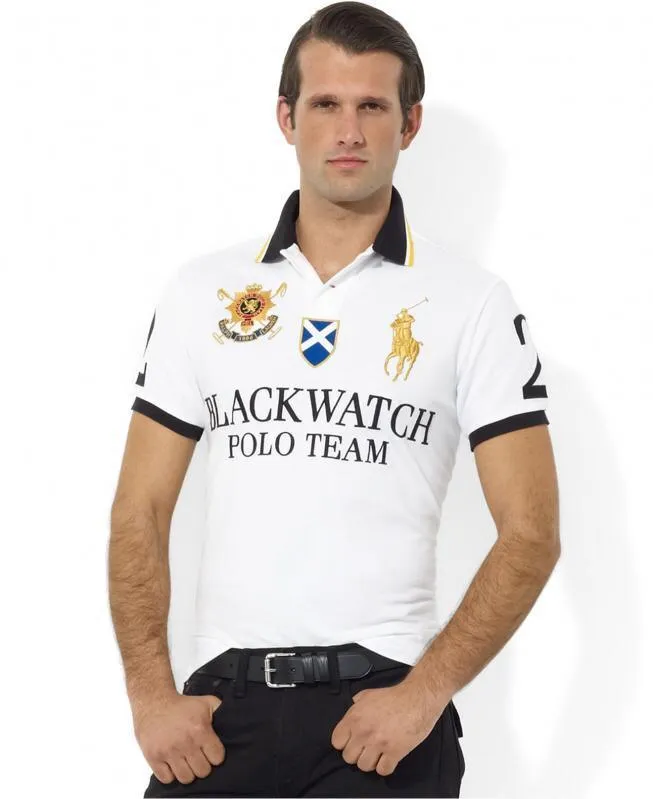 PRL Black Watch 1996 White Lauren Shorts Polo