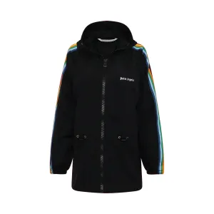 Rainbow Track Windbreaker in Black