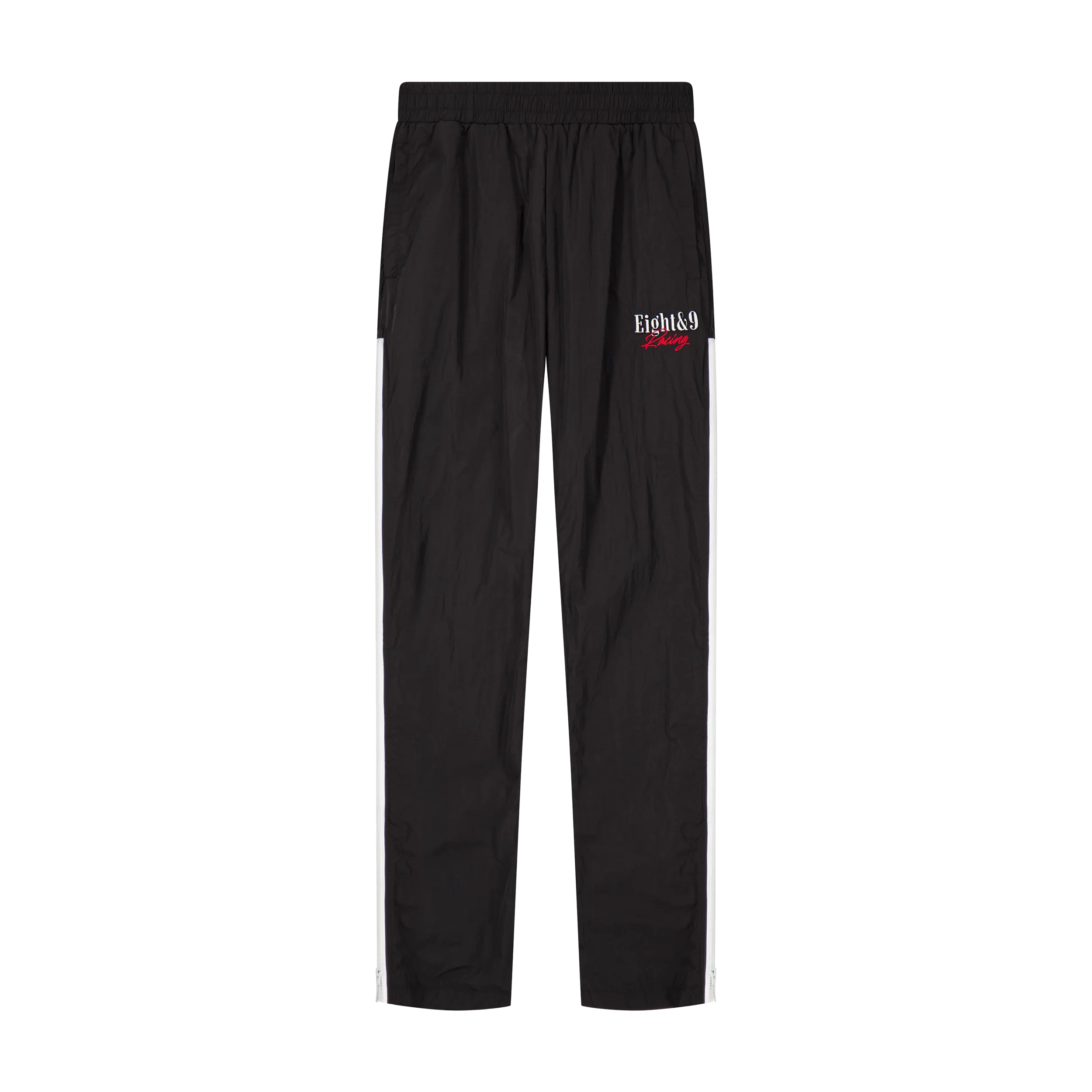 Slide Nylon Flare Zipper Pant Black